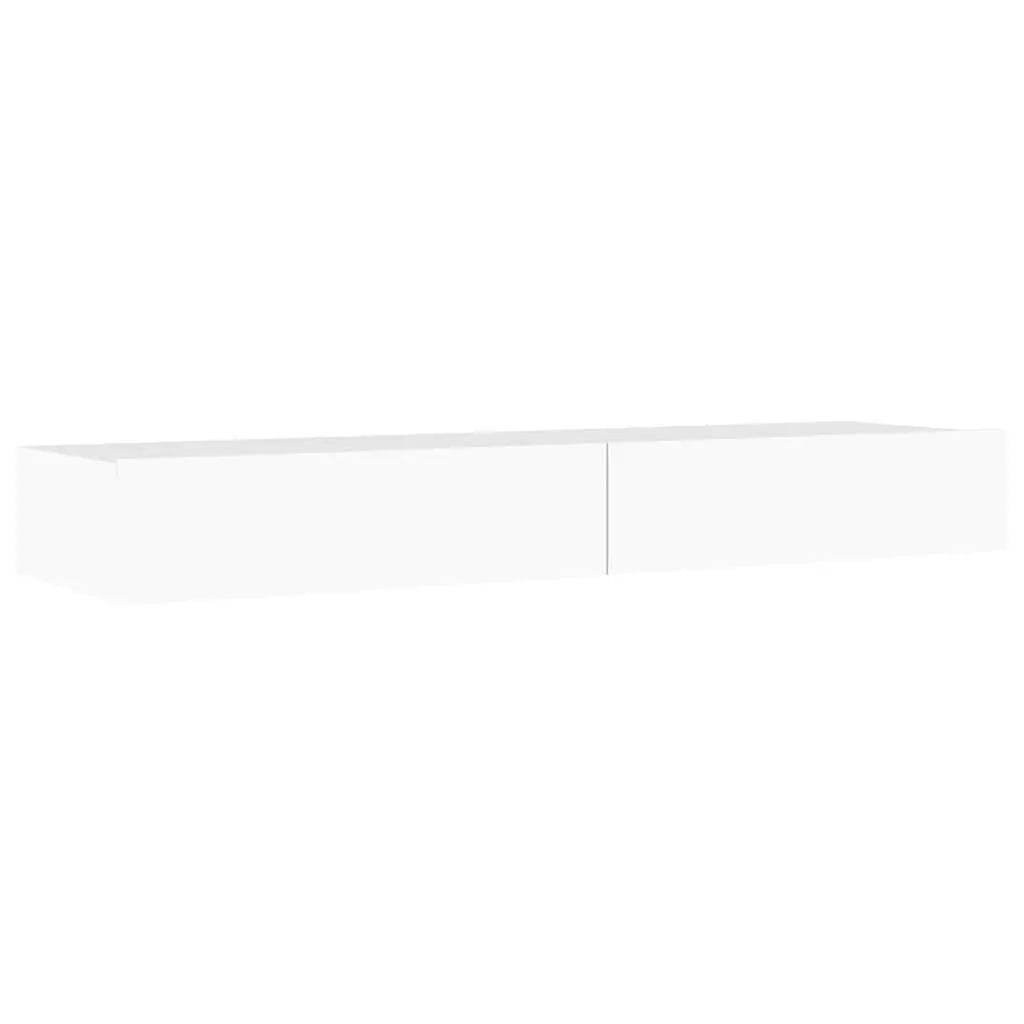 TV Cabinet with RGB LED Lights White Modern Storage Unit 120x35x15.5cm
