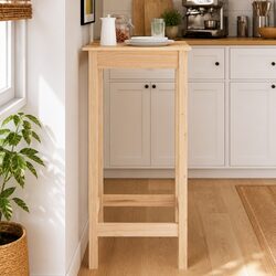 Bar Table 50x50x110 cm Solid Pine Wood Kitchen Dining High Bistro Furniture