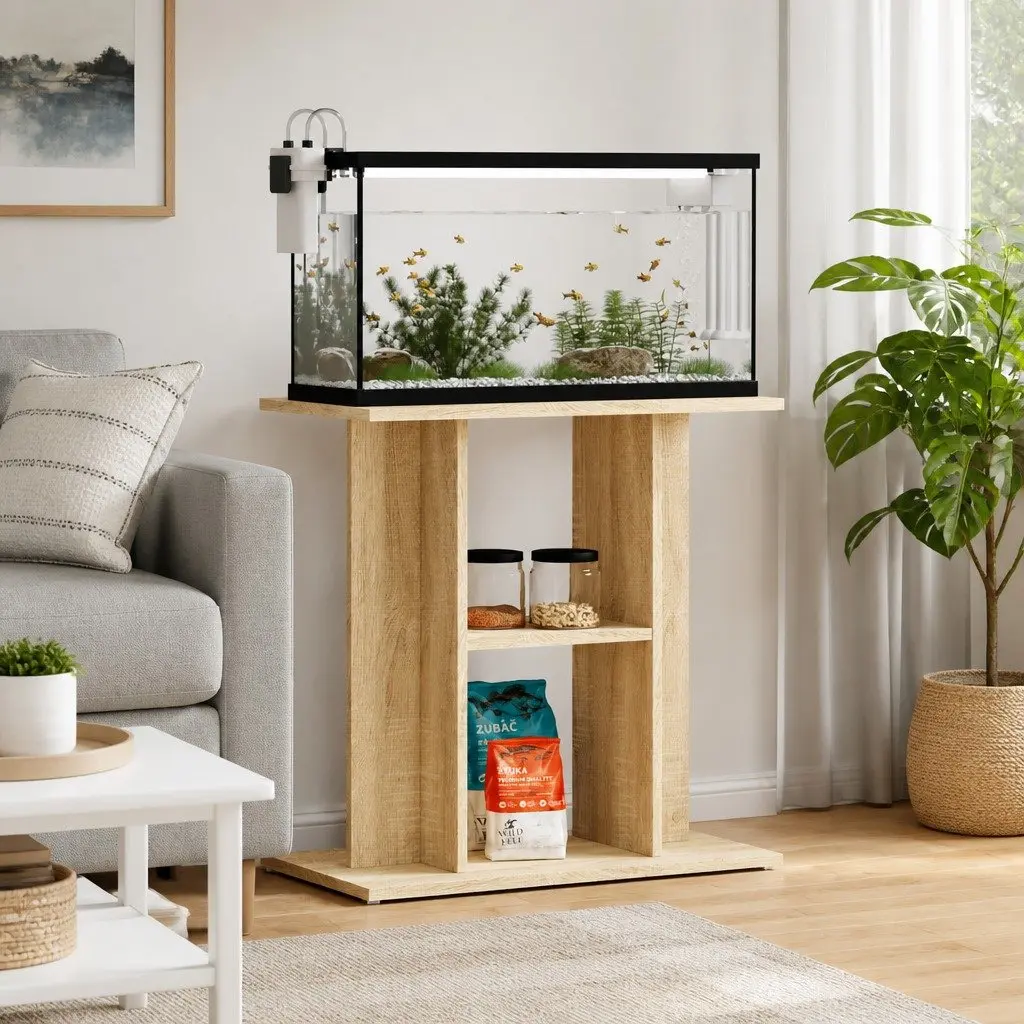 Aquarium Stand 60x30x60 cm Fish Tank Display Cabinet 3 Tier Storage Furniture