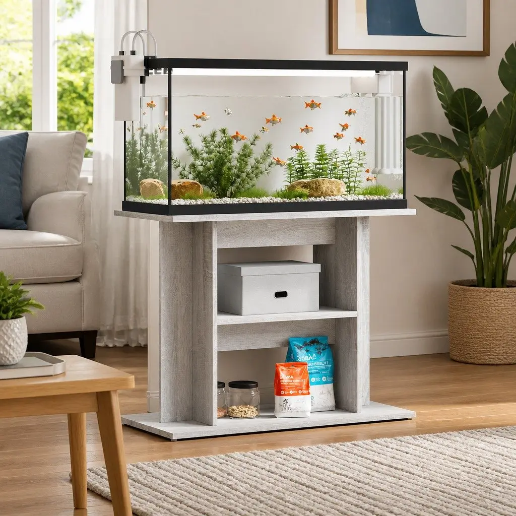 3-Tier Grey Aquarium Stand