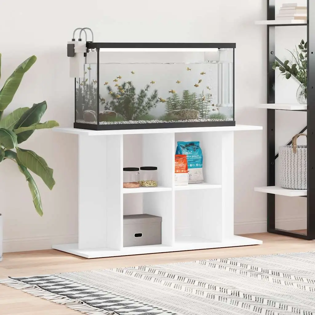 Aquarium Stand White 100cm Engineered Wood Storage Organiser