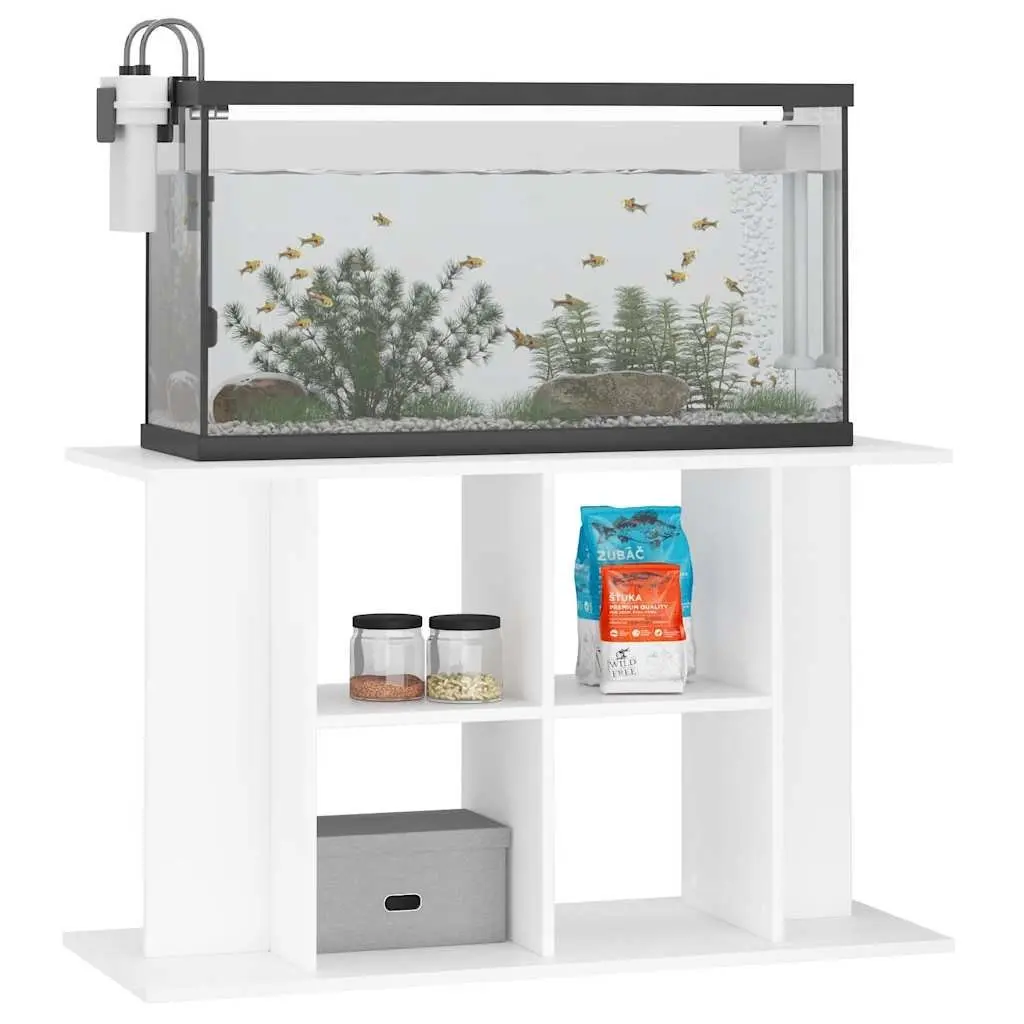 Aquarium Stand White 100cm Engineered Wood Storage Organiser