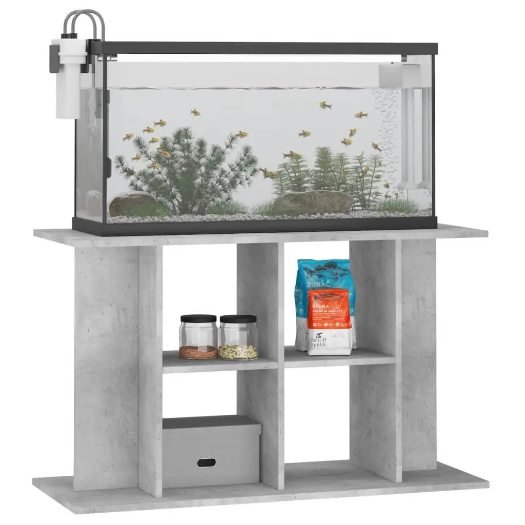 Aquarium Stand Grey 100x40x60 cm Engineered Wood Stable Storage for Fish Tank