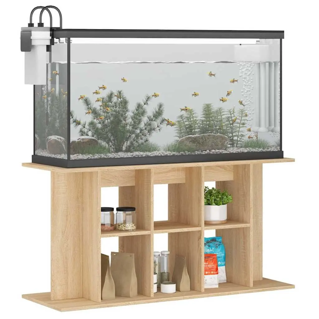 Aquarium Stand Storage Cabinet Multi-Tier Brown Engineered Wood 120x40x60cm