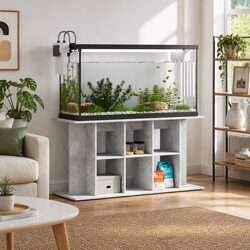 Aquarium Stand Fish Tank Cabinet Storage Grey 120x40x60 cm Display Engineered
