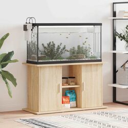 Compact and Effective Aquarium Stand in Brown