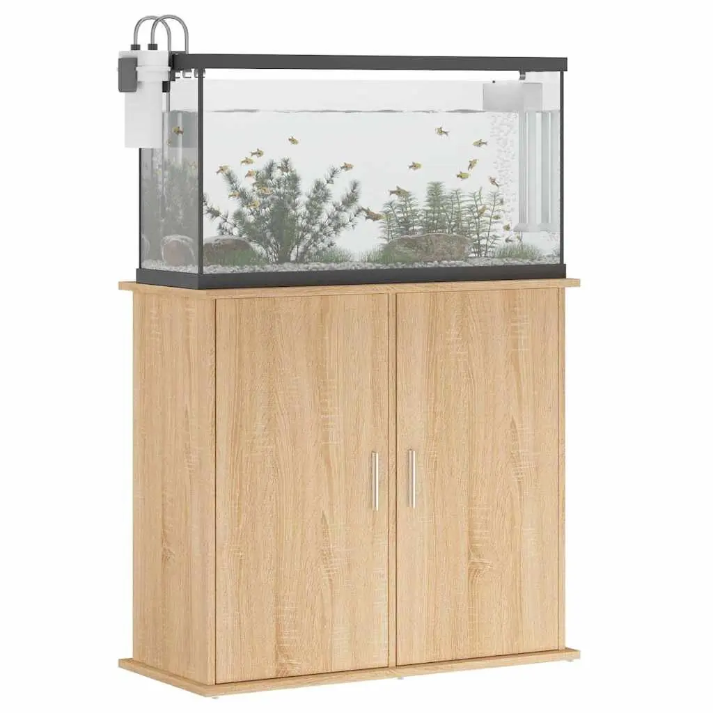 Aquarium Stand Brown 81x36x73cm Engineered Wood Storage Cabinet