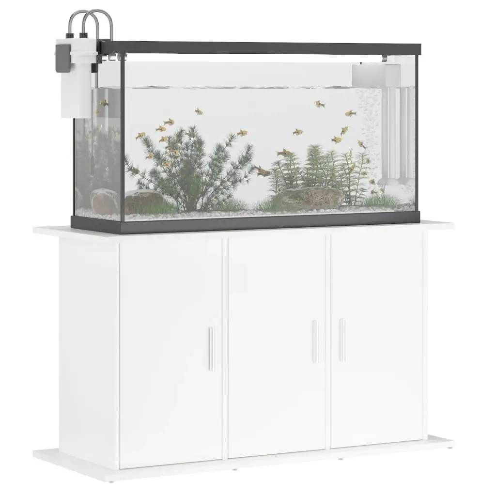 Aquarium Stand White Engineered Wood 101x41x58 cm Storage Cabinet