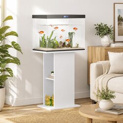 Aquarium Stand White 60.5x36x72.5cm Fish Tank Display Base Storage Shelf