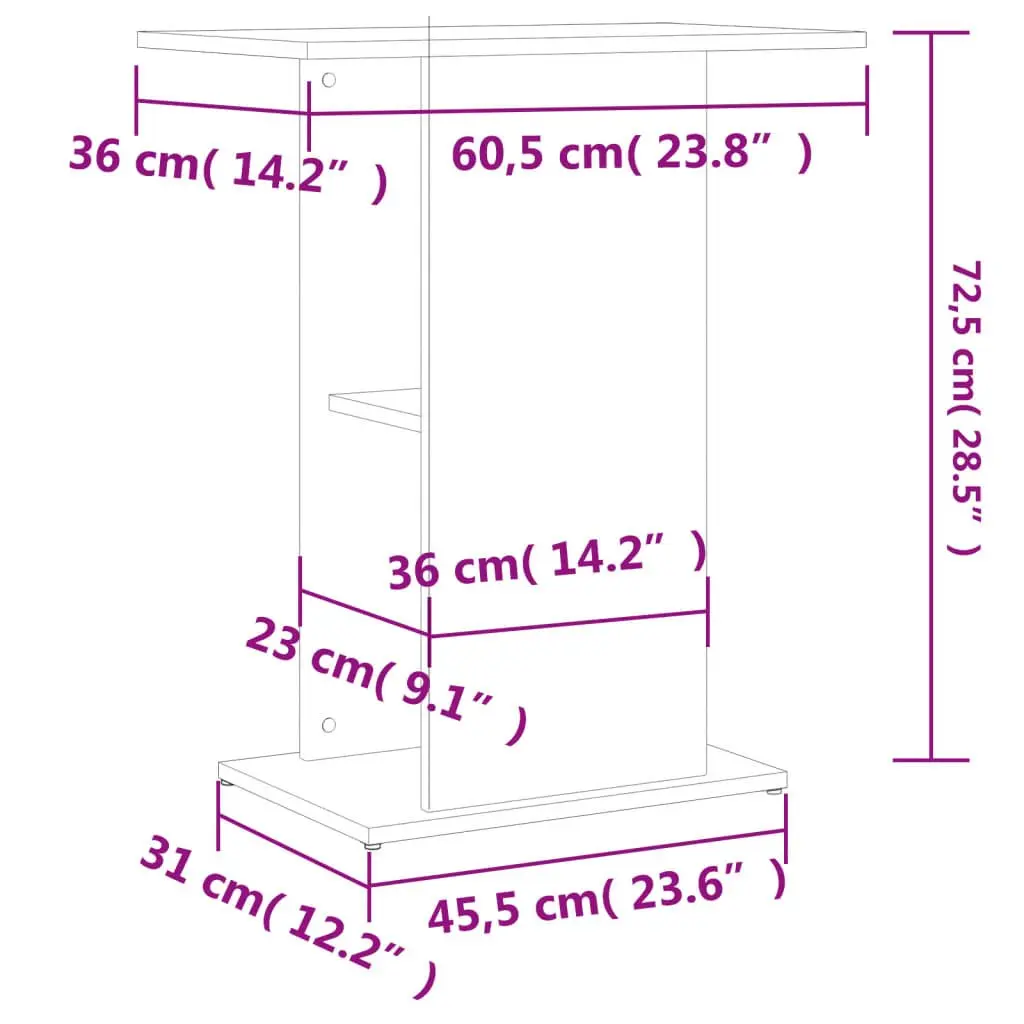 Aquarium Stand Fish Tank Cabinet Brown Storage Furniture Engineered Wood