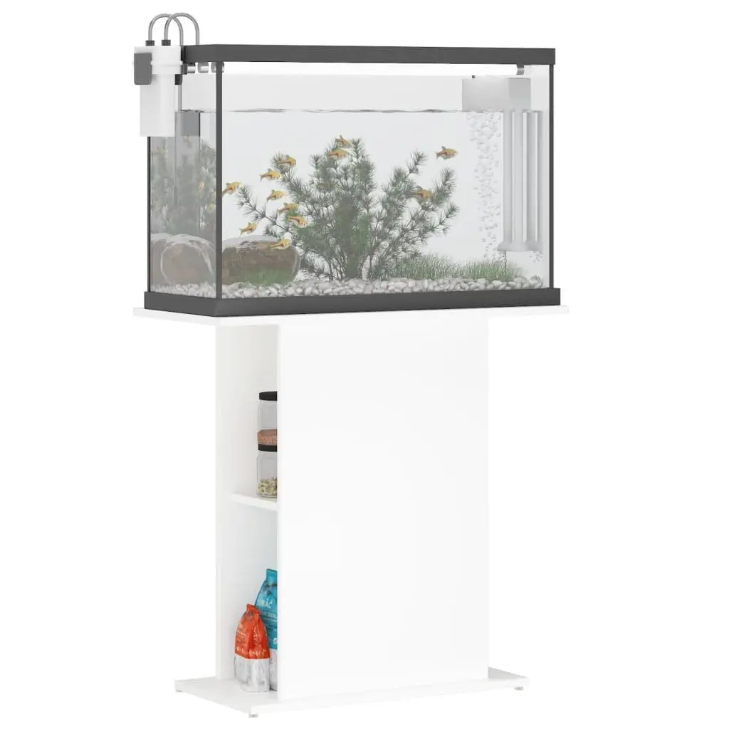 Aquarium Stand White 75x36x72.5cm Engineered Wood Storage Display