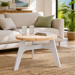 Round Solid Pine Table Top, Perfect Size Ø60cm