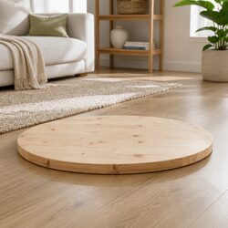 Round Solid Pine Wood Table Top - Compact & Sturdy