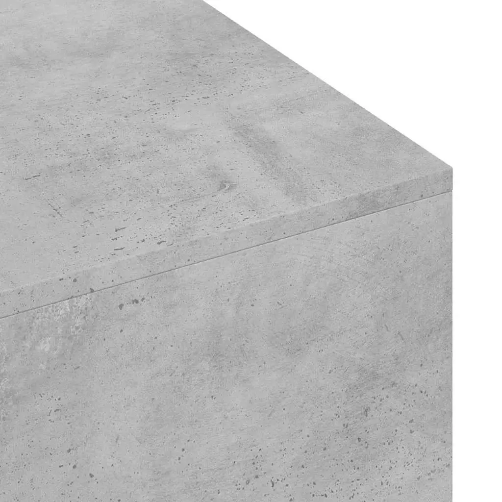 Grey Coffee Table Engineered Wood Spacious Tabletop Living Room Furniture 100cm x 49.5cm x 31cm