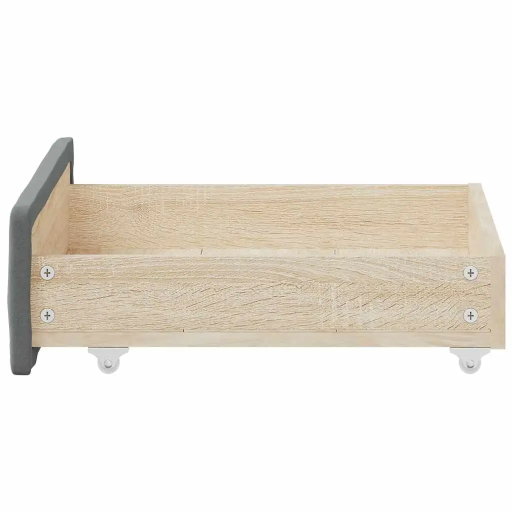 Under Bed Storage Drawers Grey Fabric 2 pcs Organiser