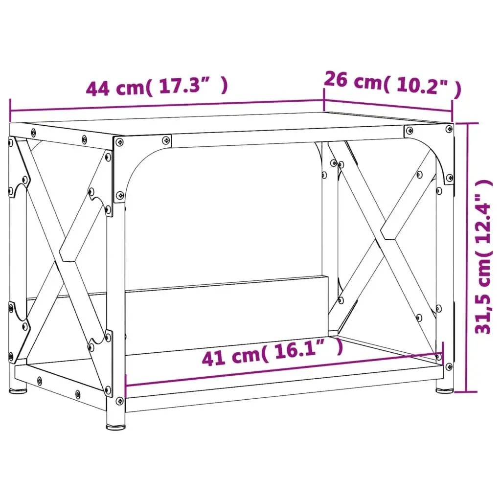 Printer Stand Brown 2-Tier Desk Organiser Storage Shelf Office Home Furniture