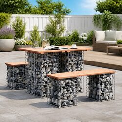Durable Garden Table for Patios with Solid Wood Top