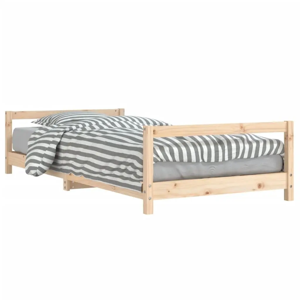 Kids Bed Frame 90x190 cm Solid Pine Wood Single Toddler Children Bedroom