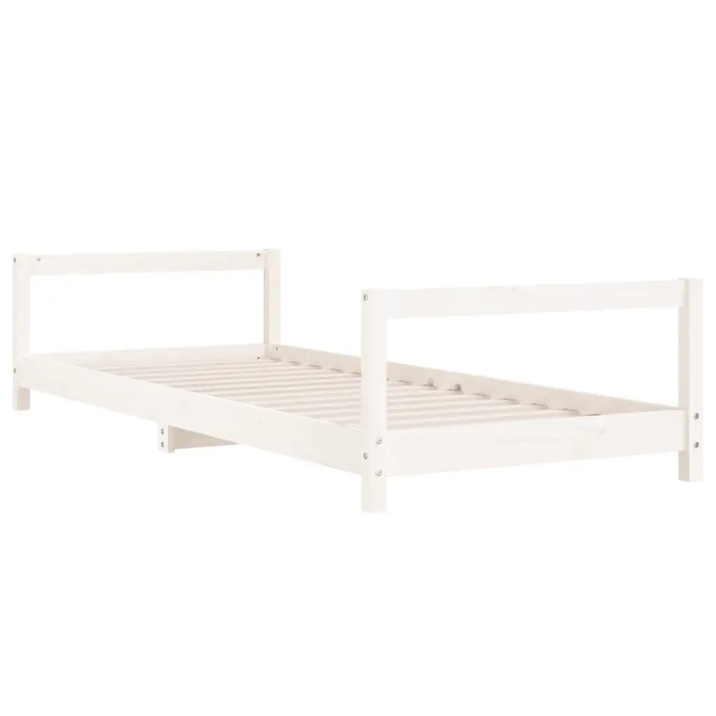 Kids Bed Frame White 90x190 cm Solid Pine Wood Toddler Single Sleeper