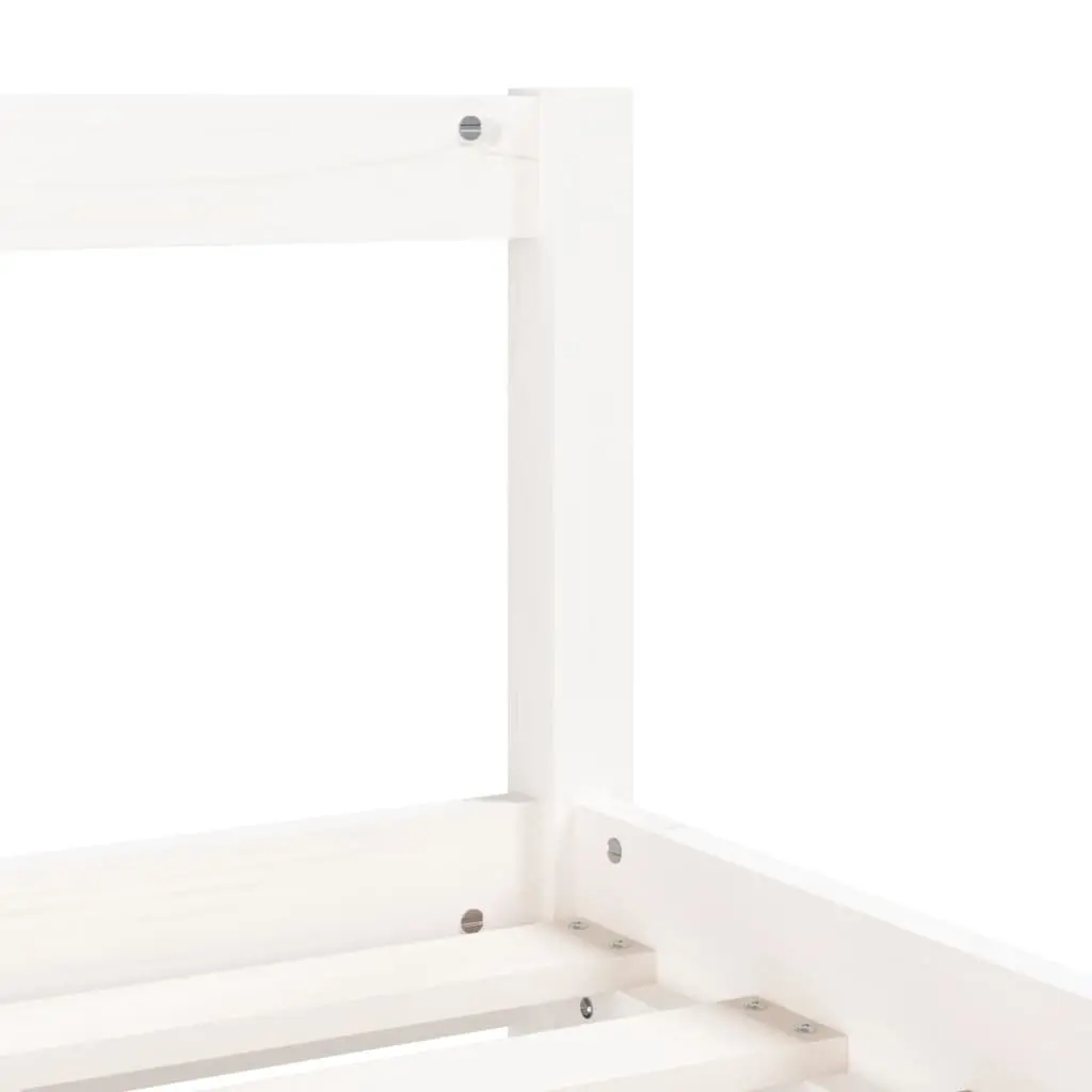 Kids Bed Frame White 90x190 cm Solid Pine Wood Toddler Single Sleeper