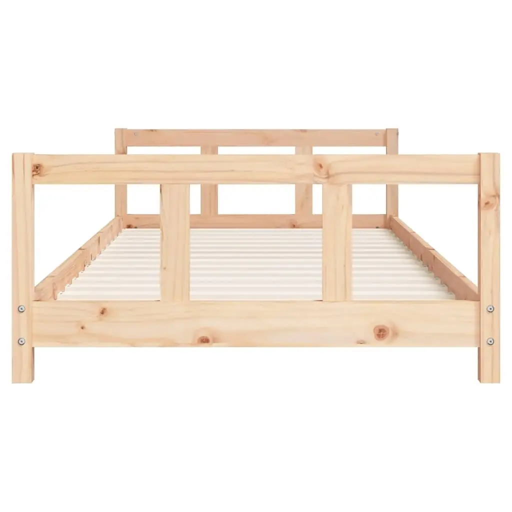 Kids Bed Frame 90x190 cm Solid Wood Pine Brown Children Single Toddler Bedroom