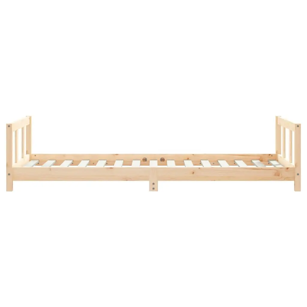 Kids Bed Frame 90x190 cm Solid Wood Pine Brown Children Single Toddler Bedroom