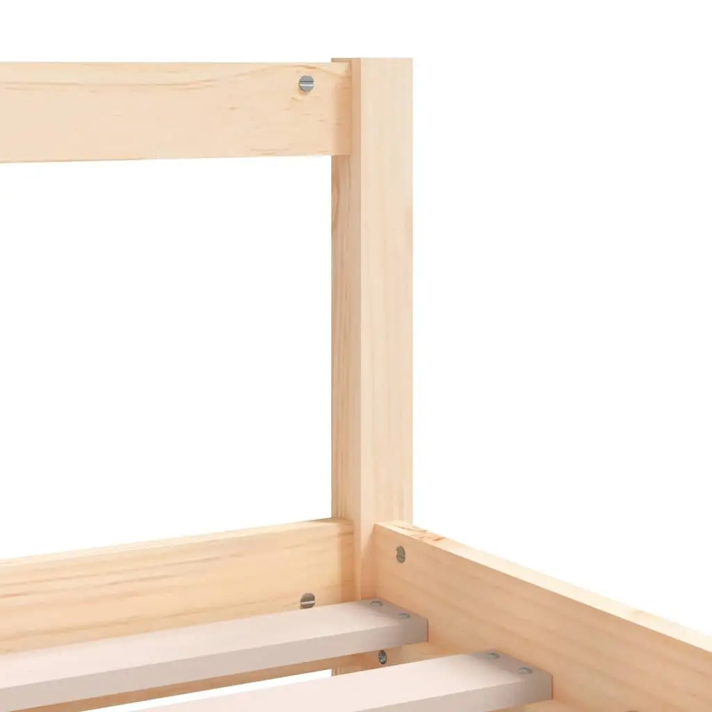 Kids Bed Frame 90x190 cm Solid Wood Pine Brown Children Single Toddler Bedroom