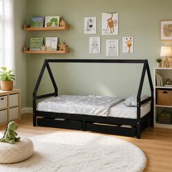 Compact Kids Bed Frame with Storage for Easy Access
