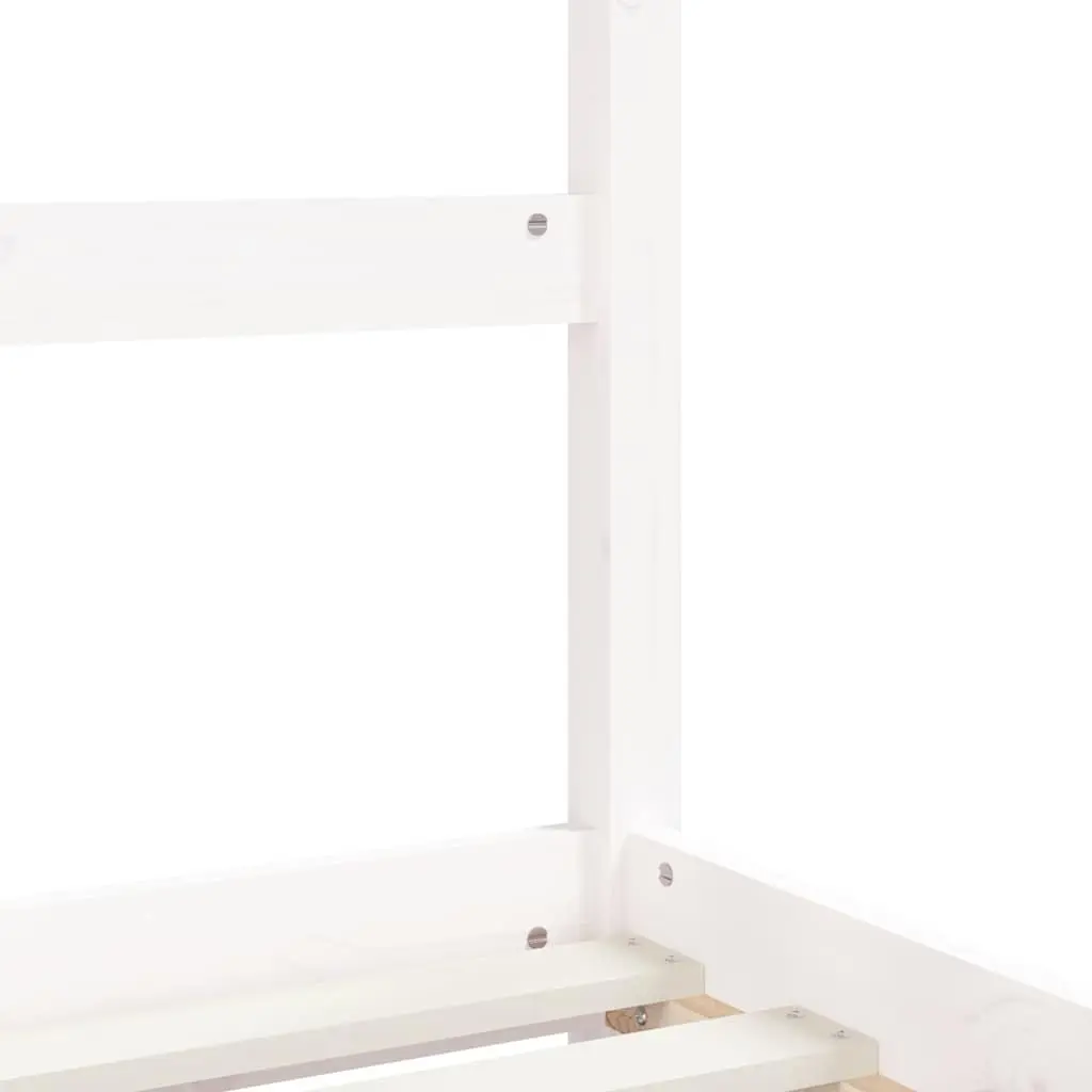 Kids Bed Frame White 90x190 cm Solid Wood Pine Canopy Toddler Single Bed