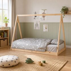 Confident Choice: Kids Bed Frame 90x190 cm Solid Pine Wood