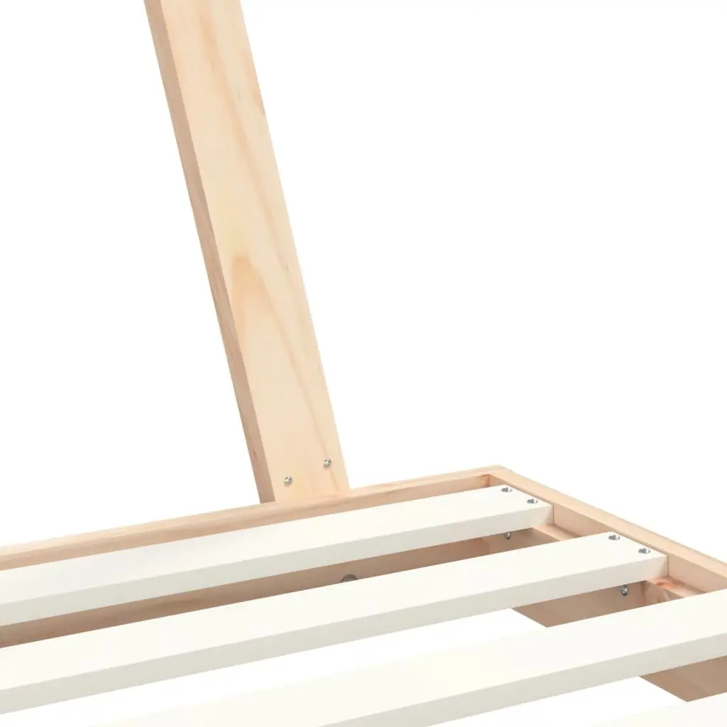 Kids Bed Frame 90x190 cm Solid Wood Pine Tipi Design Brown Toddler Bedroom