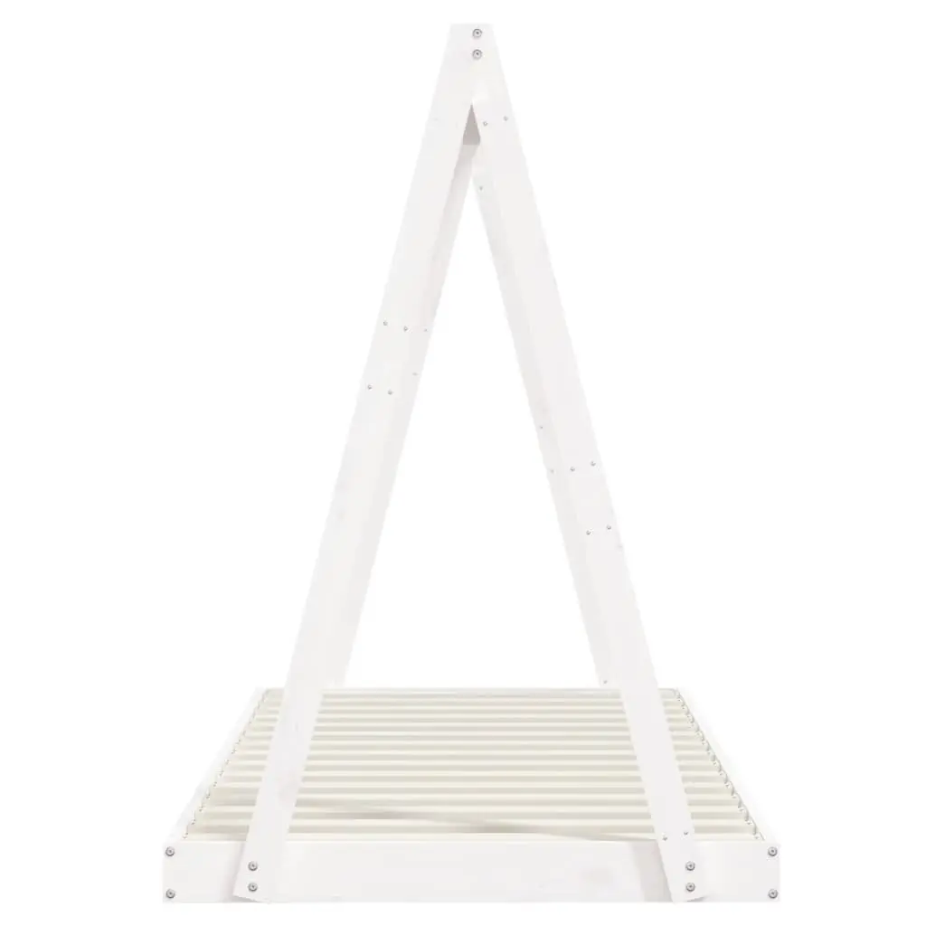 Kids Bed Frame White 90x190 cm Solid Pine Wood Toddler Single Bedroom Furniture