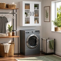 Compact White Wall-Mounted Storage Cabinet