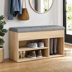 Shoe Bench with Padded Seat