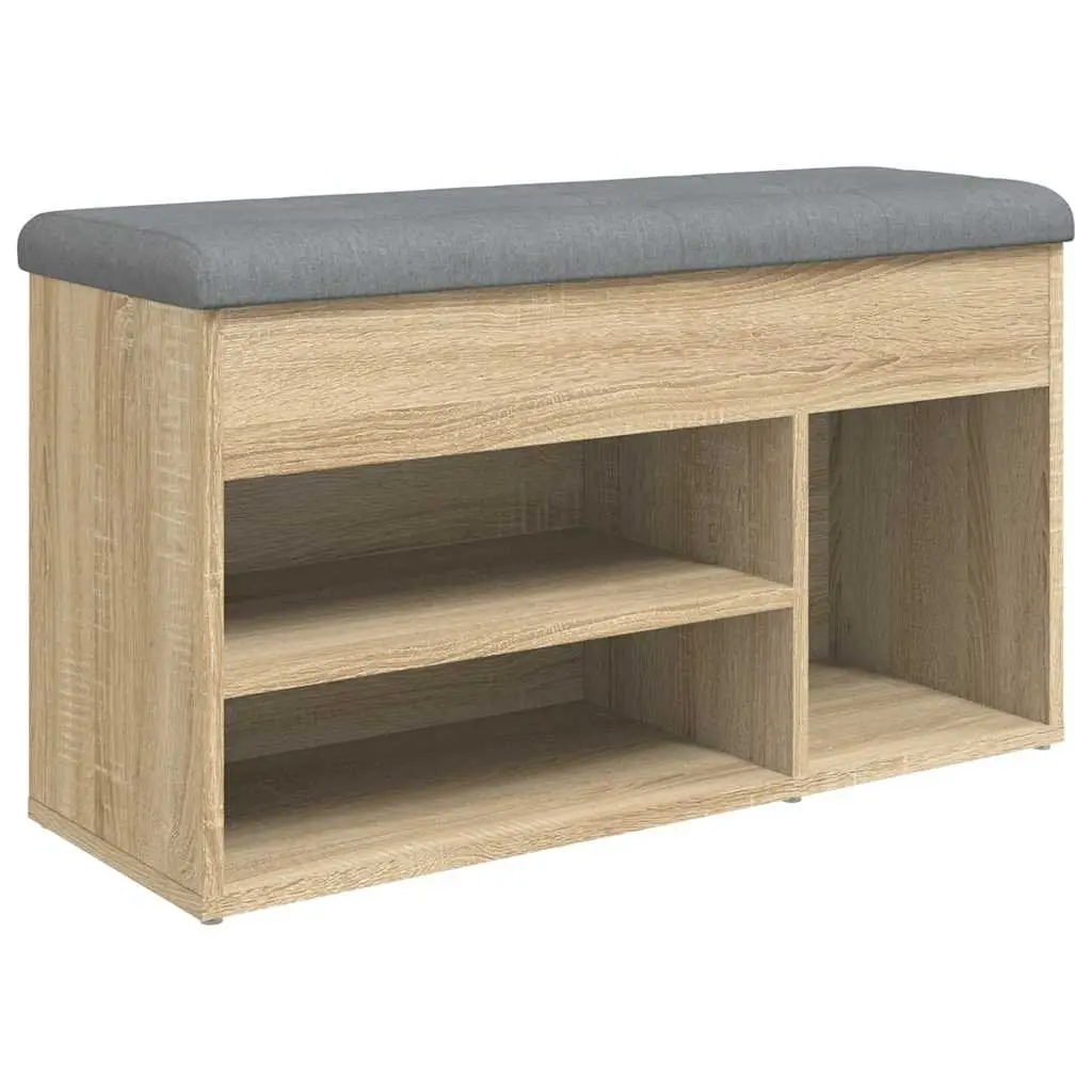 Shoe Bench Brown Padded Seat Storage Organiser for Entryway Hallway Bedroom
