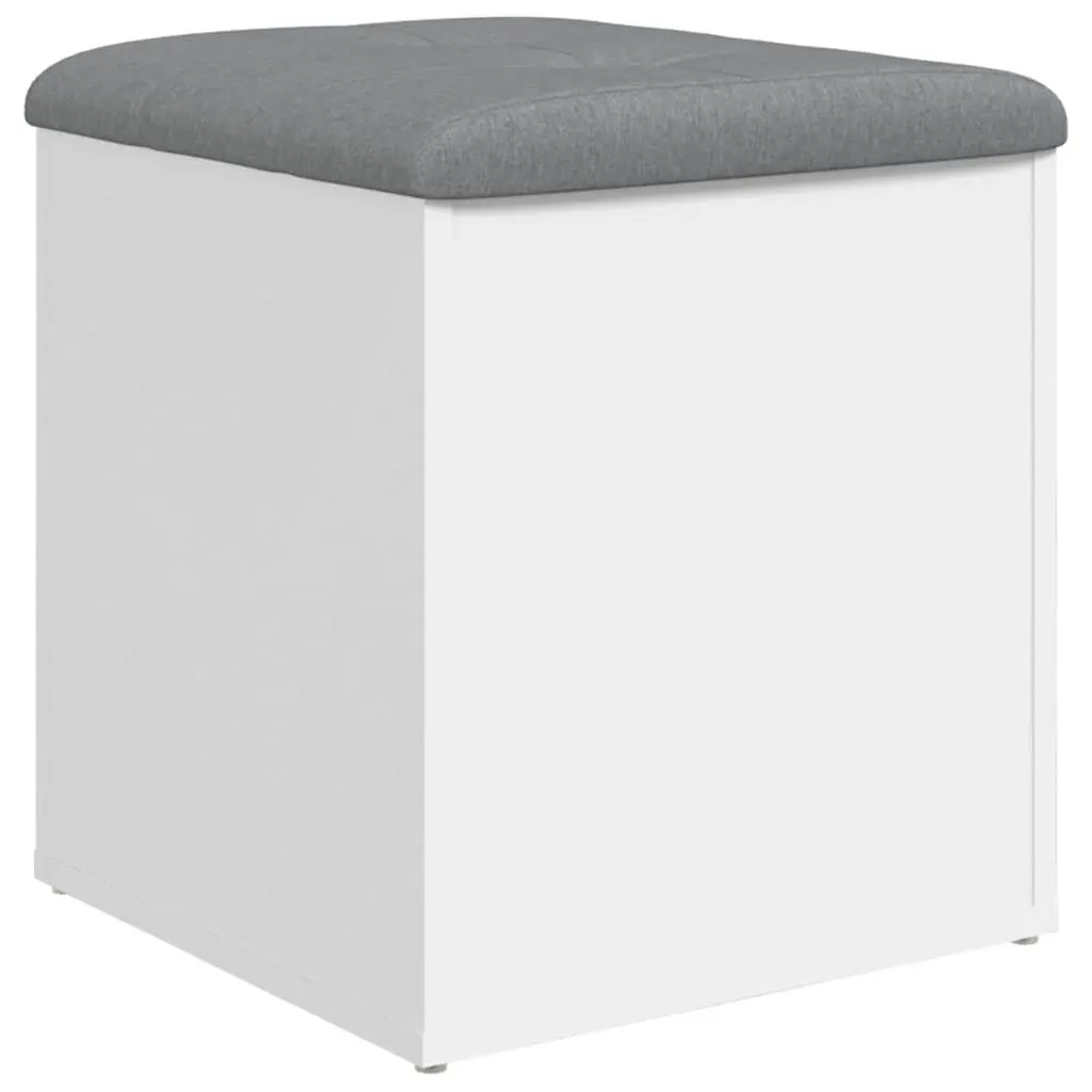 Storage Bench White 42x42x45 cm Padded Seat Hallway Entryway Shoe Organizer
