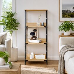 Bookshelf Sonoma Oak 50x33x117.5cm Engineered Wood Bookcase 3-Tier Storage Shelf
