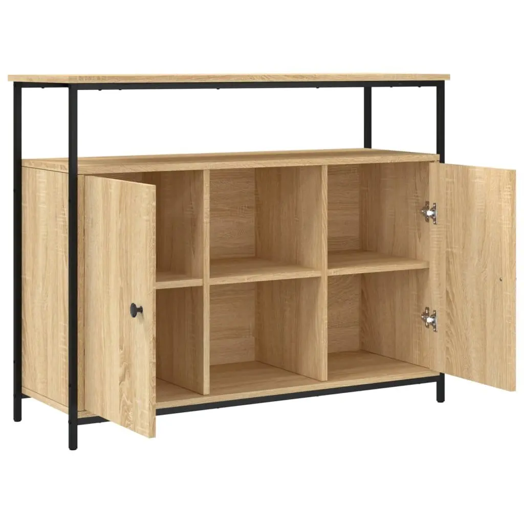 Sideboard Brown Engineered Wood Storage Cabinet Buffet Display Furniture