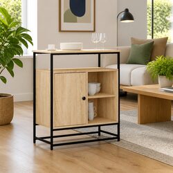 Sideboard Storage Cabinet Brown 69x35x80cm Engineered Wood Buffet Living Room