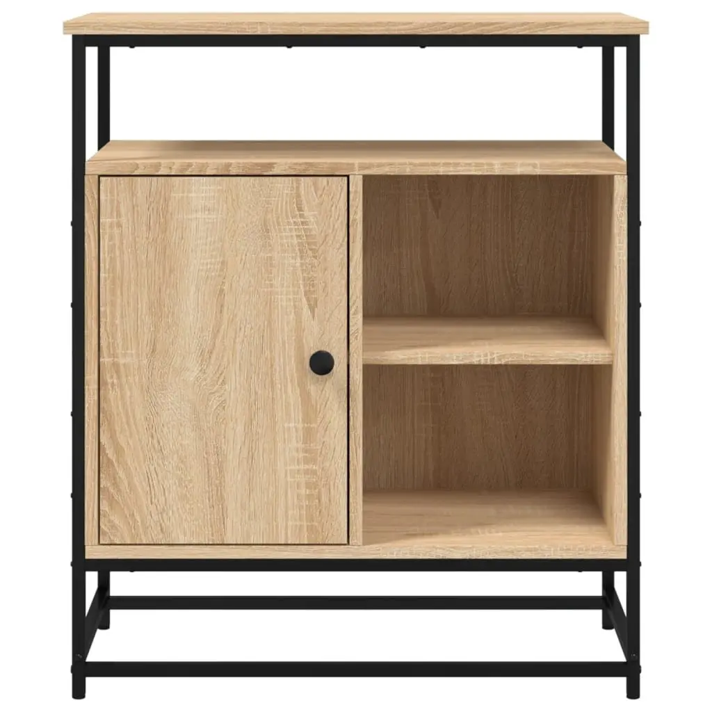 Sideboard Storage Cabinet Brown 69x35x80cm Engineered Wood Buffet