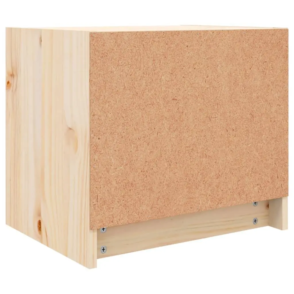 Bedside Cabinet Brown 40x31x35.5 cm Solid Pine Wood 2 Drawer Bedroom Storage Table
