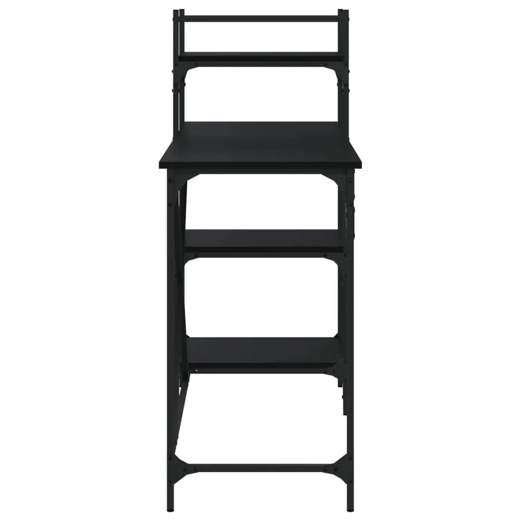 Computer Desk Black 120 x 47 x 109 cm Integrated Shelves Storage Organiser