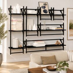 6-Piece Floating Shelf Set for Storage