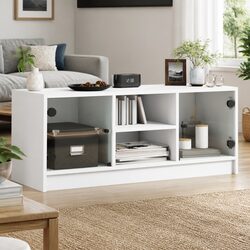 White TV Cabinet for Media Storage