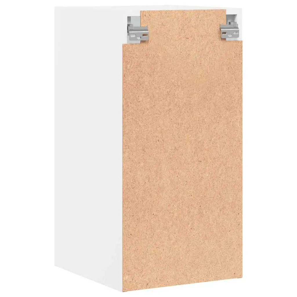 Wall Cabinet White Wall-mounted Glass Doors Storage Unit