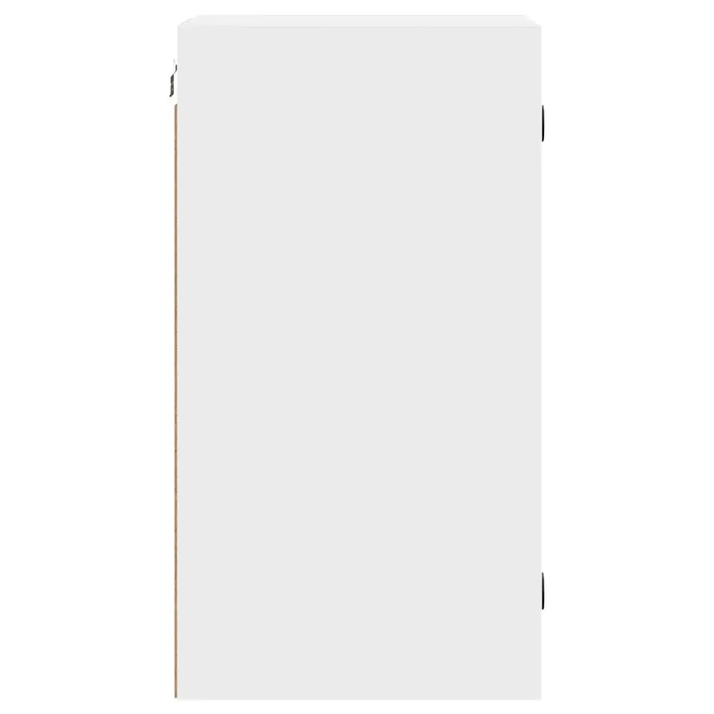 Wall Cabinet White Wall-mounted Glass Doors Storage Unit