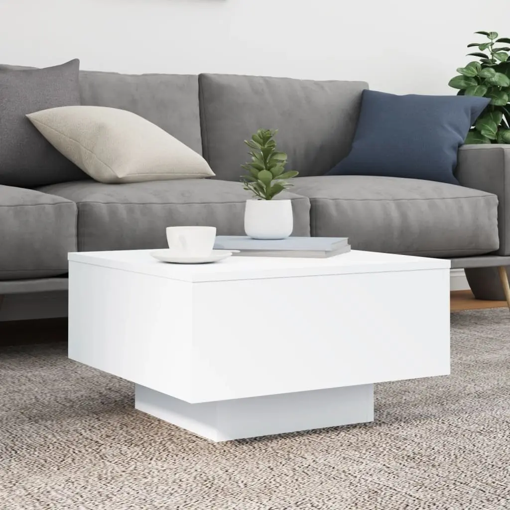 Coffee Table White Modern Living Room Accent Side Tea Table Sofa Furniture