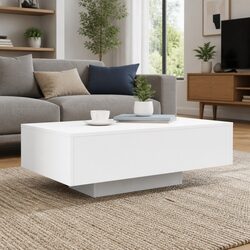 Coffee Table with Customizable RGB LED Lights