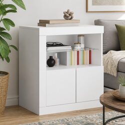 Compact White Sideboard with Essential Features
