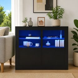 Side Storage Cabinet with LED Lighting